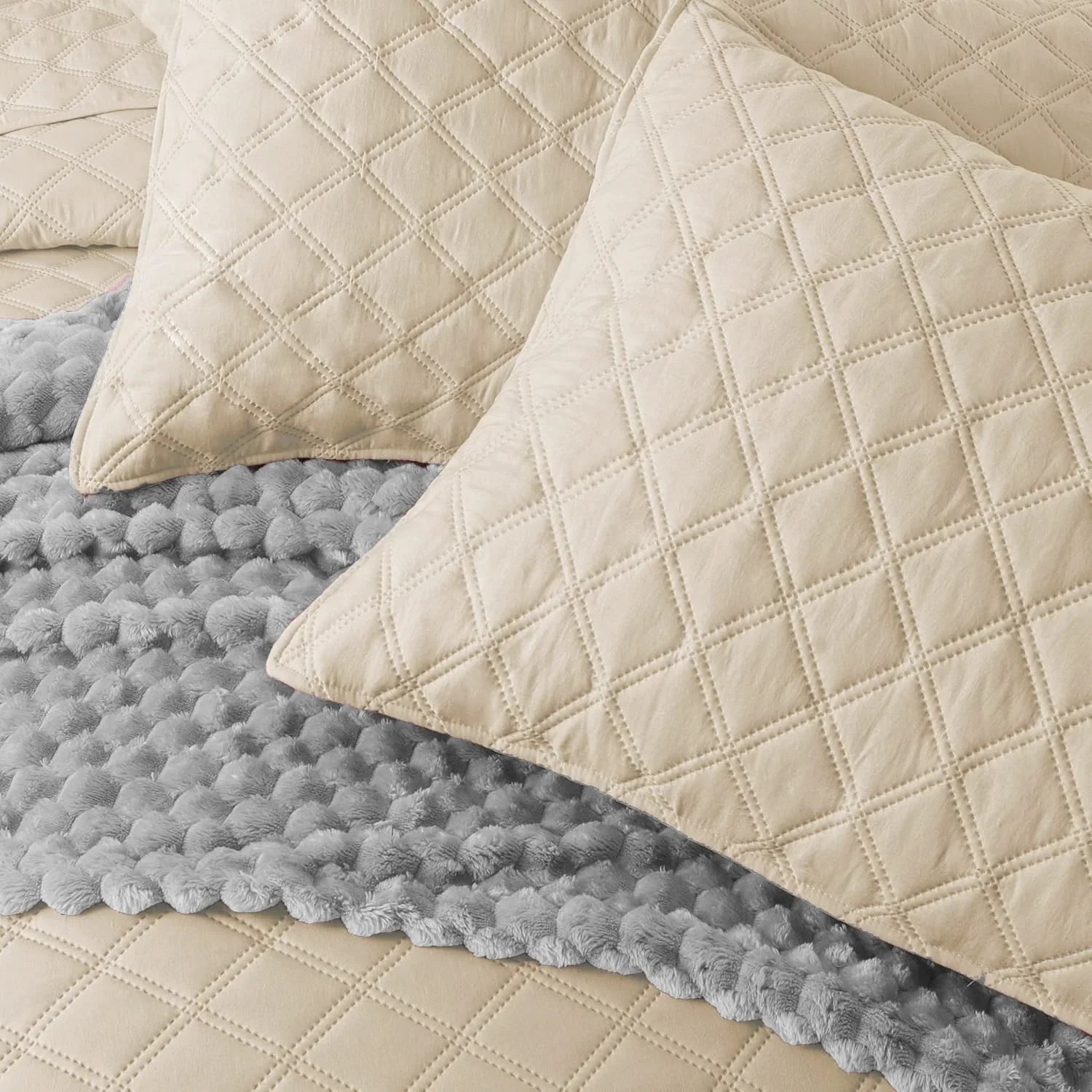 BEDSPREAD Set (Light Filling) - OFF WHITE