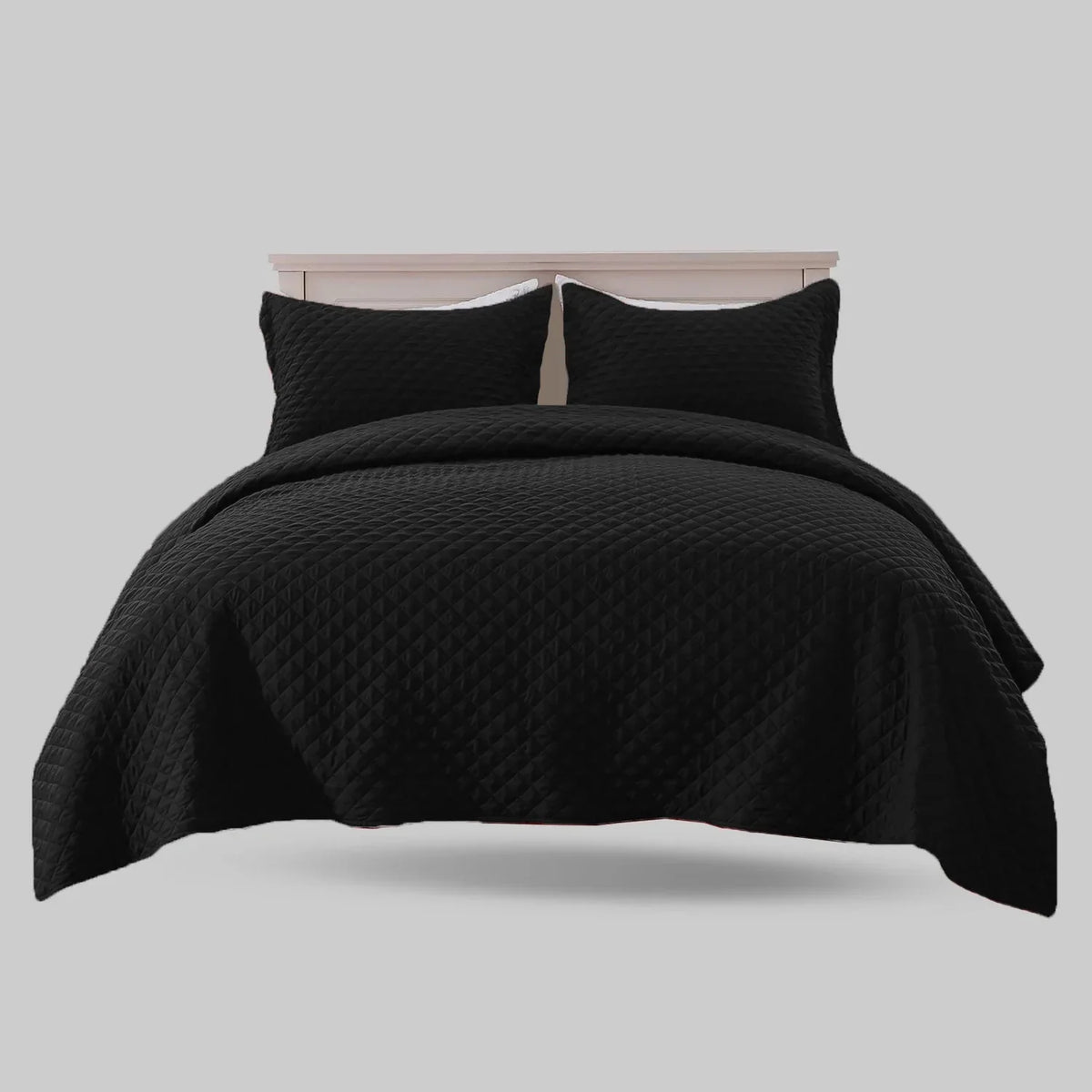 BEDSPREAD Set (Light Filling) - BLACK