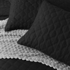 BEDSPREAD Set (Light Filling) - BLACK