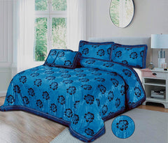 Blue flawer 5 pcs bedsheet set