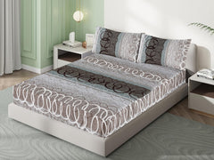 Zig zag- printed Quilted Waterproof Mattress Protector-