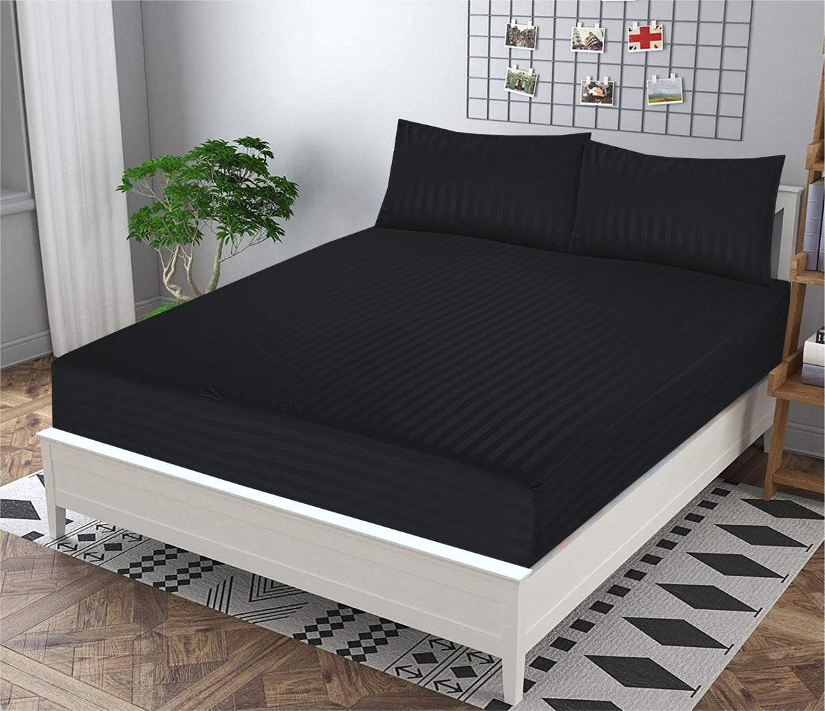 Black Stripe- Bedsheet Set