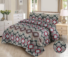 Multi - 3pcs BEDSPREAD Set  printed (Light Filling)