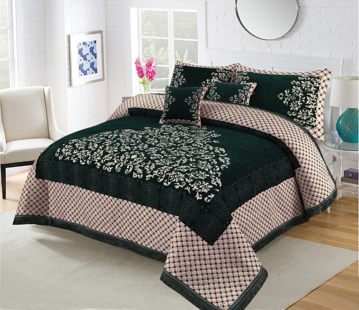 Green taj- 5 pcs Bedsheet Set