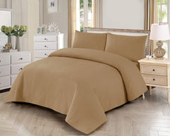 Light golden - 3pcs BEDSPREAD Set (Light Filling)