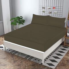 Brown Embossed- Bedsheet Set