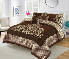 Coper Brown taj- 5 pcs Bedsheet Set