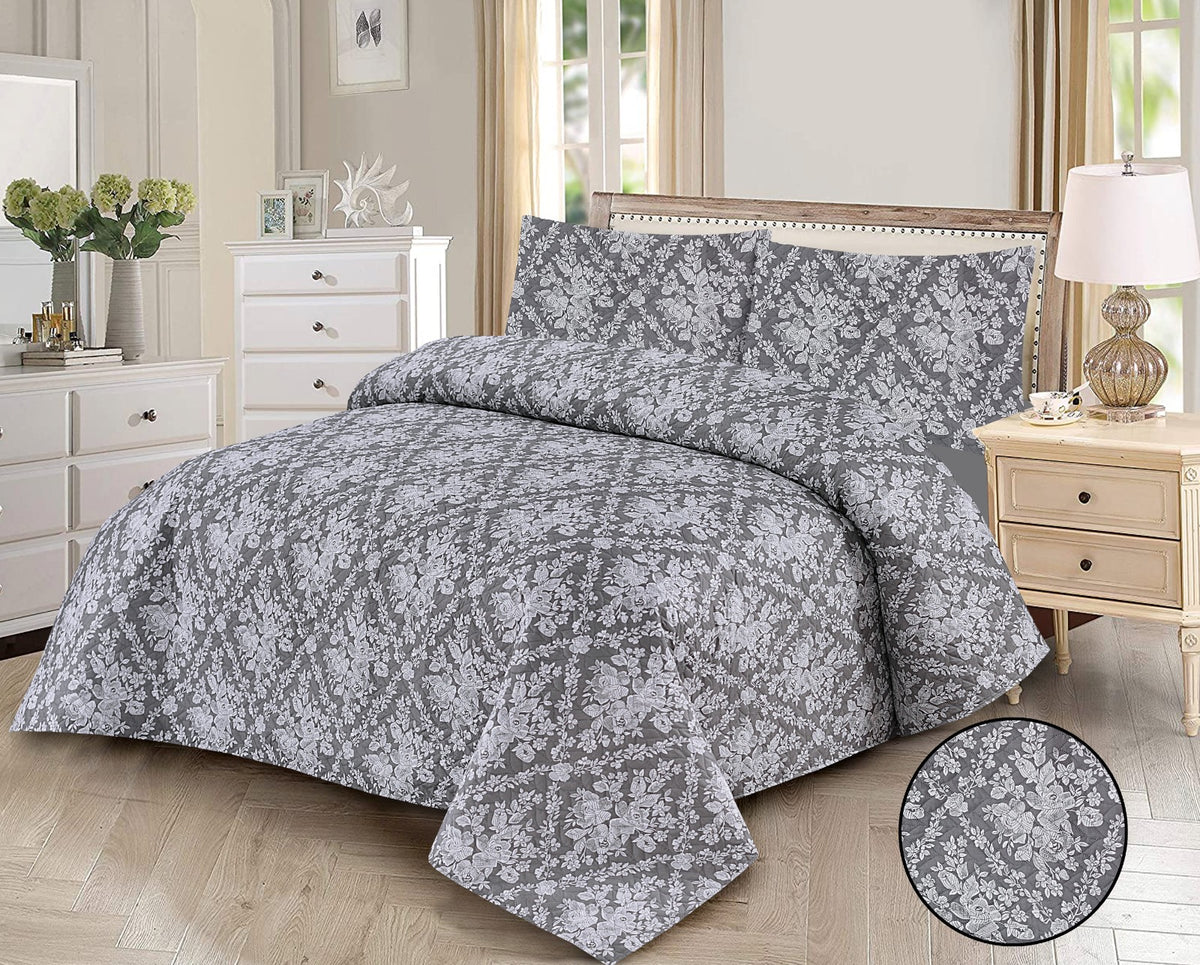 Graysun - 3pcs BEDSPREAD Set  printed (Light Filling)