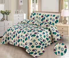 Chees box- 3pcs BEDSPREAD Set  printed (Light Filling)