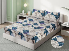 Zinkish- printed Quilted Waterproof Mattress Protector-