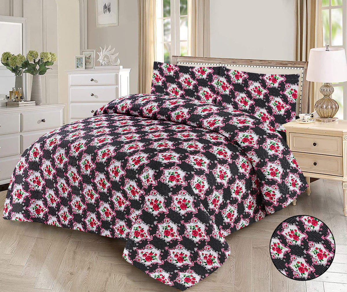Patti- 3pcs BEDSPREAD Set  printed (Light Filling)