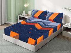 Blue star- printed Quilted Waterproof Mattress Protector-